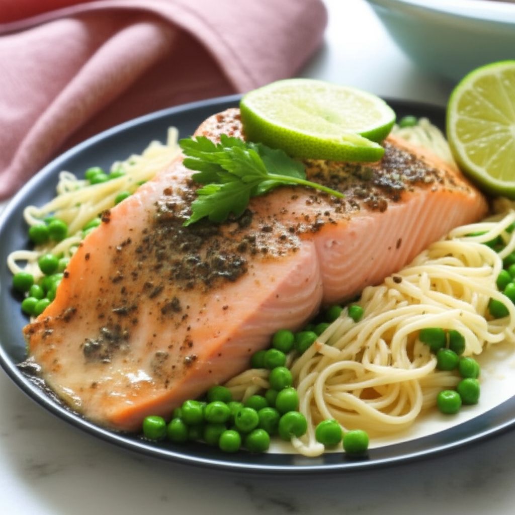 Thyme Salmon with Sage Pasta