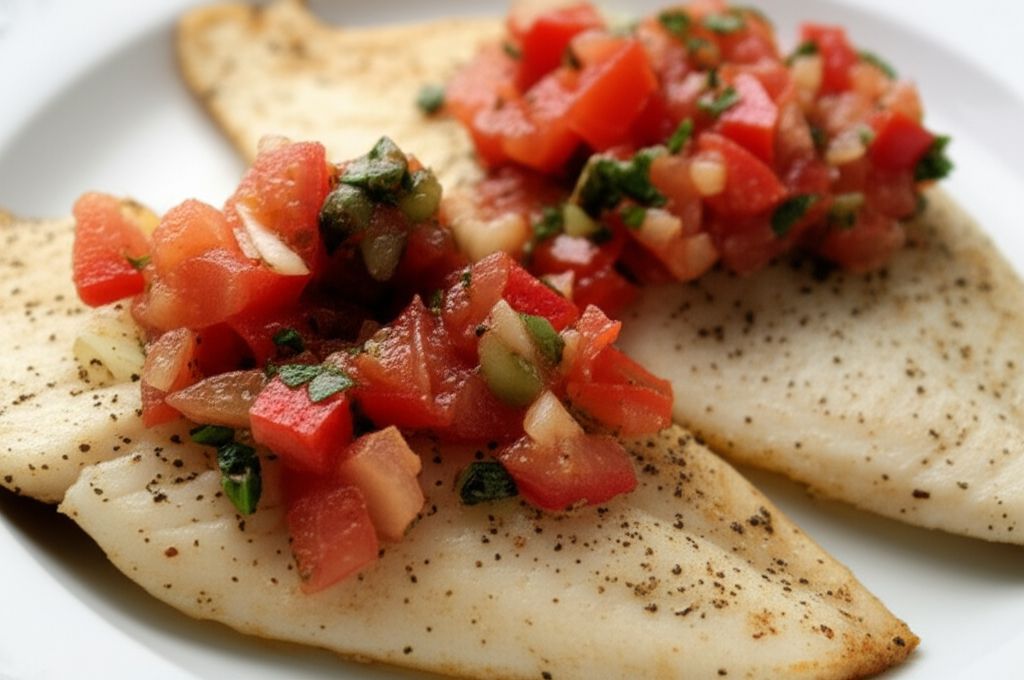 Tilapia with Green Tomato Tapenade