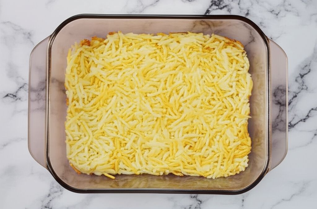Vegetarian Breakfast Casserole with Hash Browns