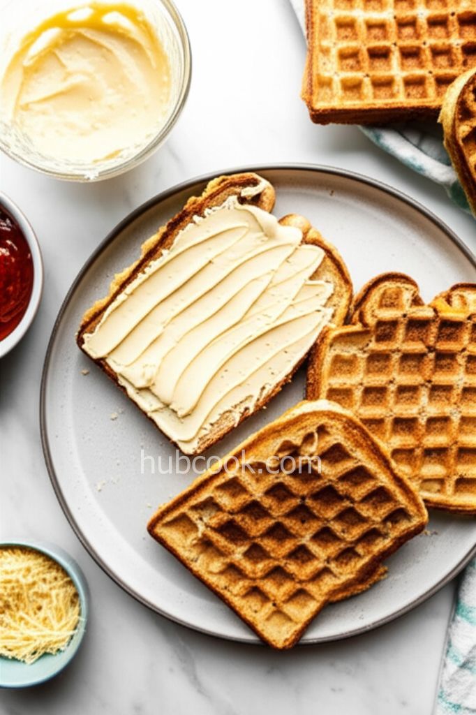 Waffle Iron Grilled Cheese Sandwiches