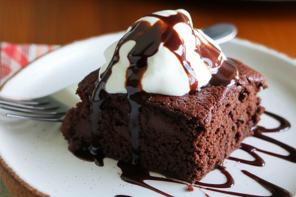 Warm Chocolate Peanut Butter Pudding Cake