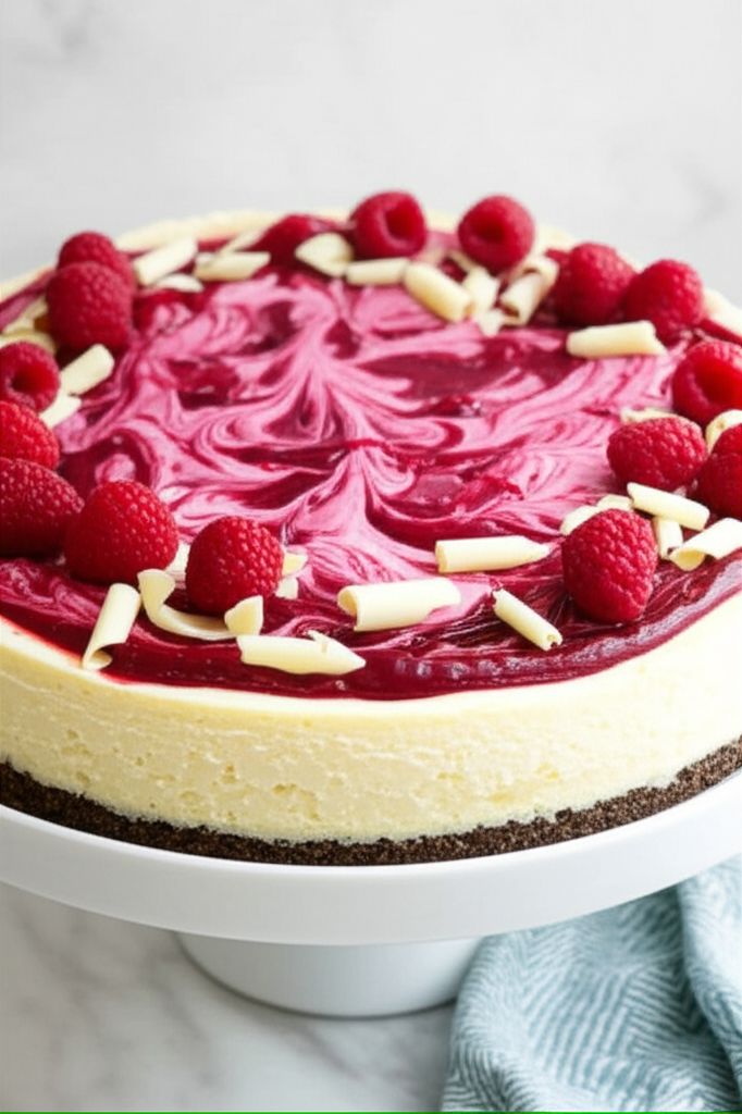 White Chocolate Raspberry Cheesecake