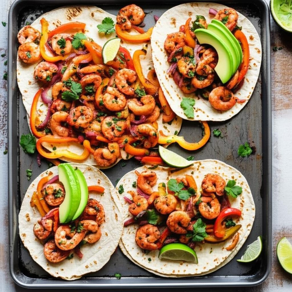 20-Minute Shrimp Fajitas Sheet Pan Dinner