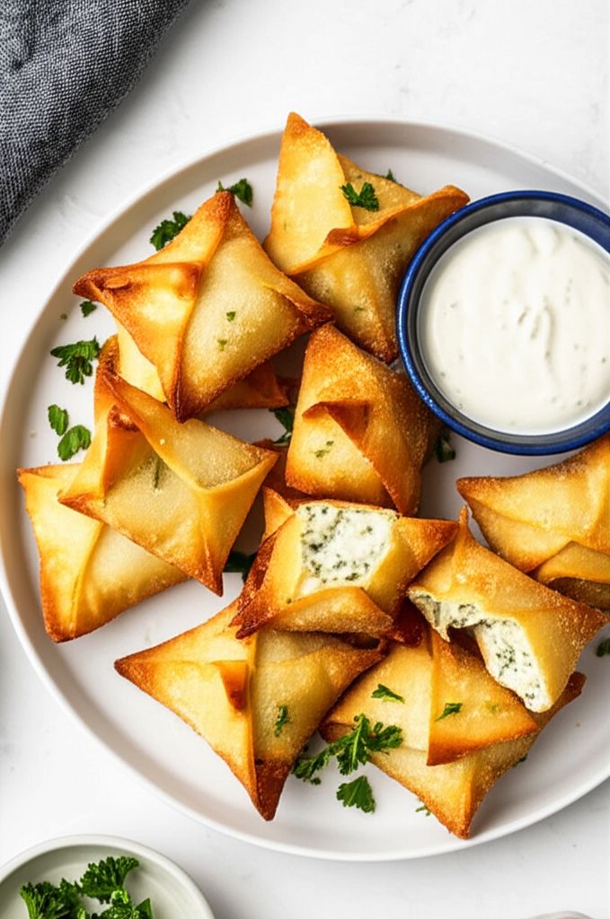 Air Fryer Boursin-Stuffed Wontons