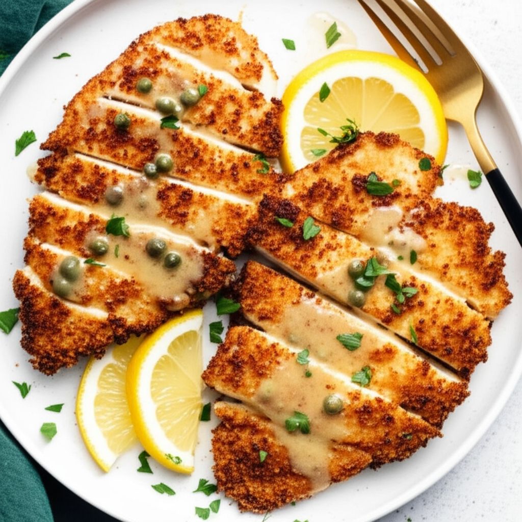 Air Fryer Chicken Piccata with Lemon-Caper Sauce