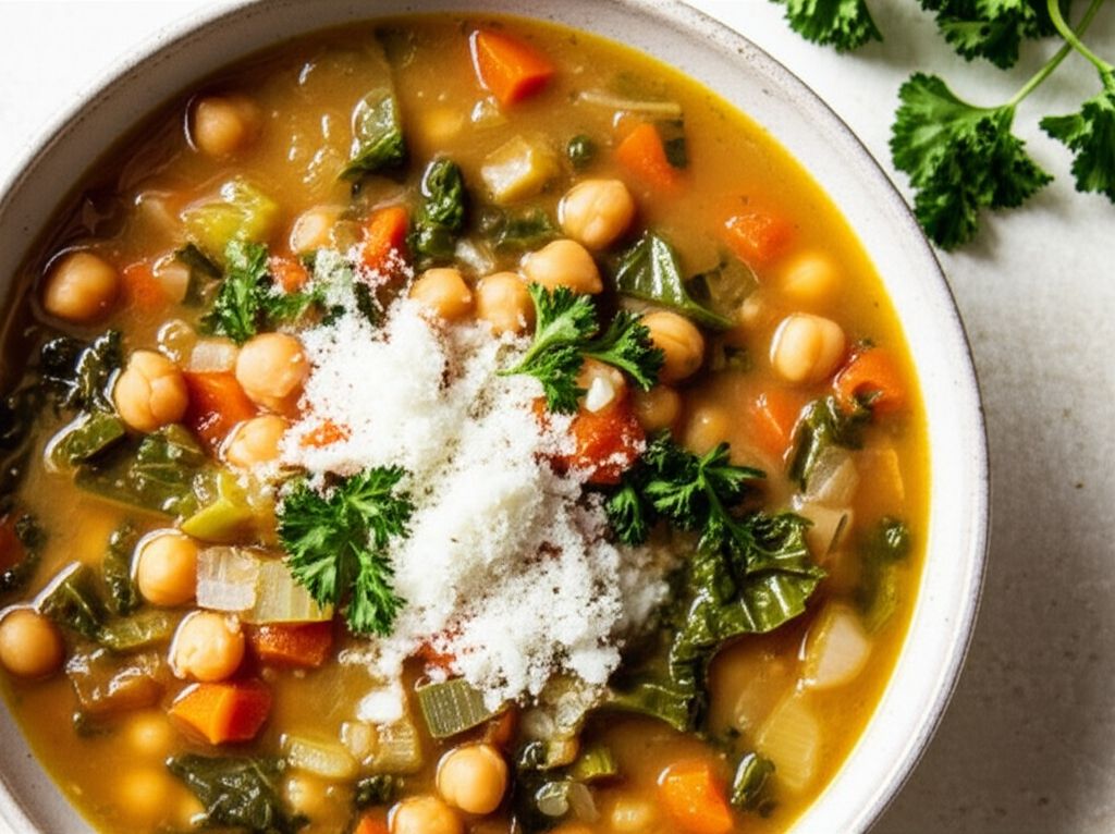 April's Spicy Chickpea Soup with Kale