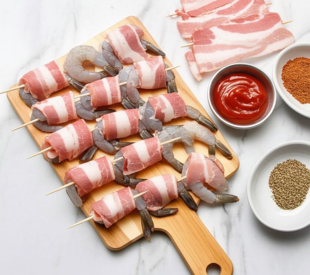 Bacon Wrapped Barbeque Shrimp