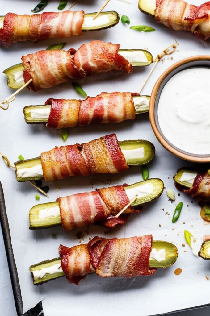 Bacon-Wrapped Pickles