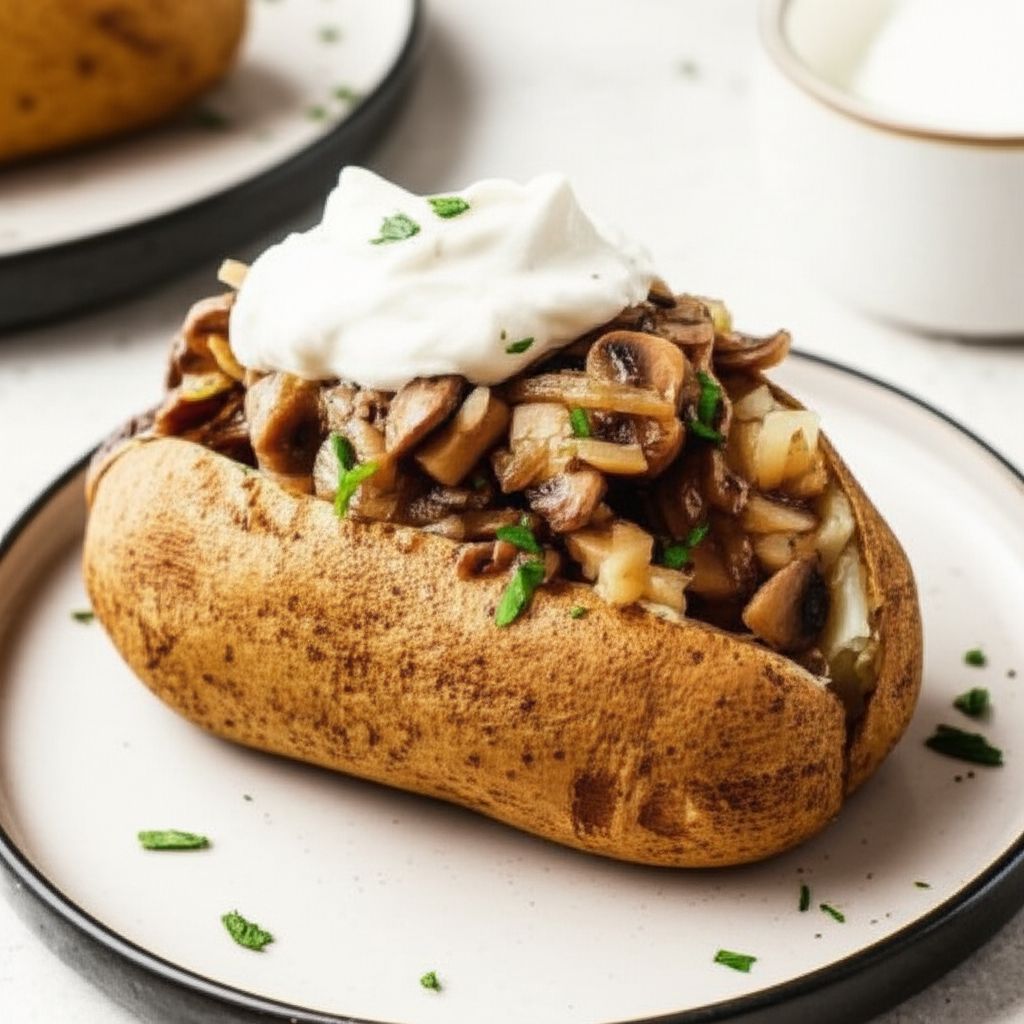 Baked Potato with Mushrooms