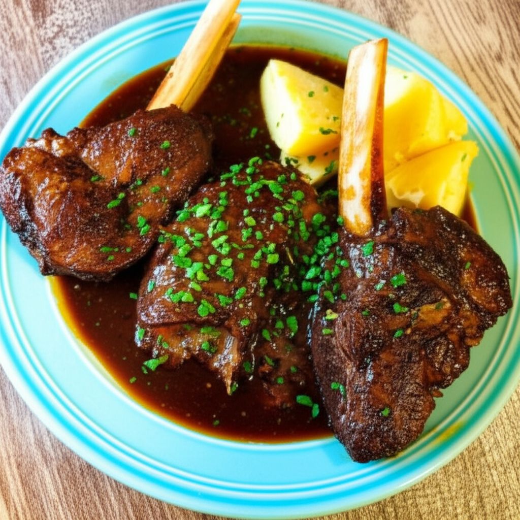 Beer-Braised Lamb Shanks