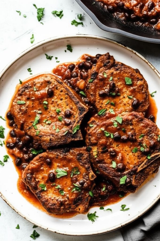 Black Beans and Pork Chops