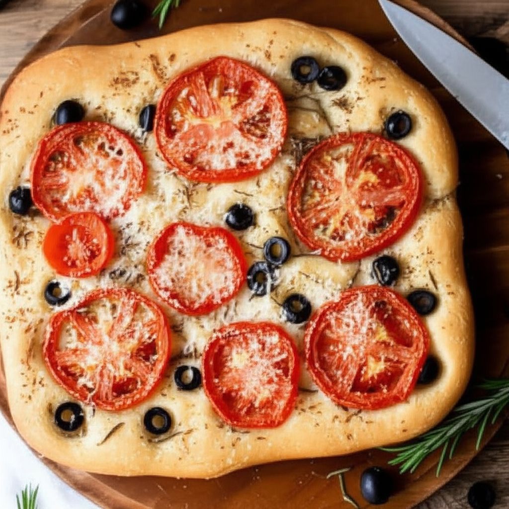 Black Olive and Rosemary Focaccia