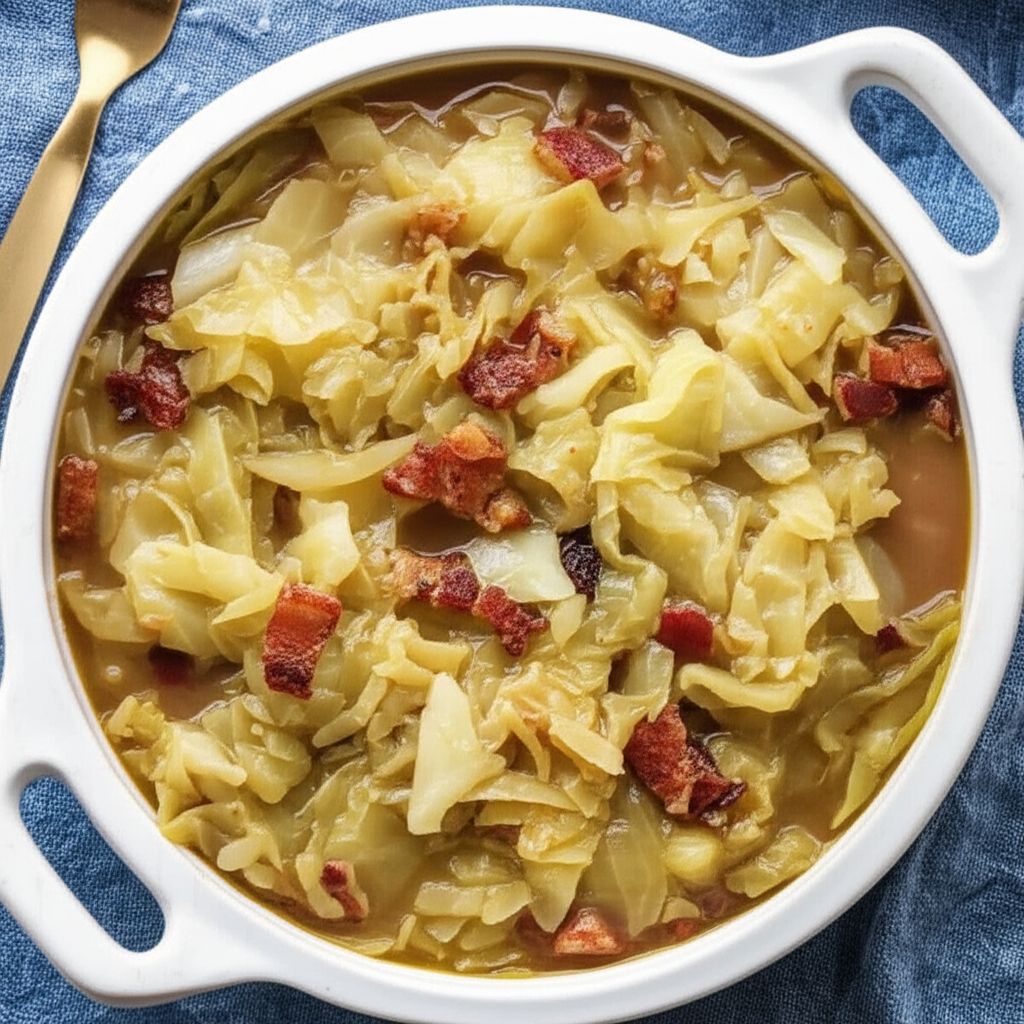 Boiled Cabbage with Bacon