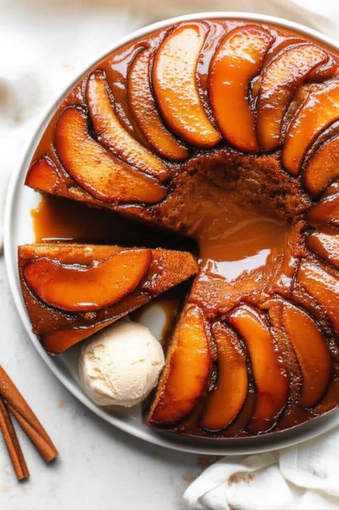 Caramel Apple Upside-Down Cake