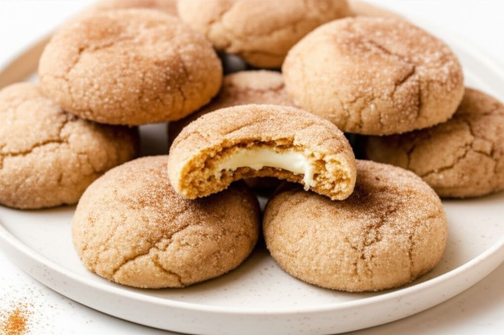 Cheesecake-Stuffed Snickerdoodle Cookie