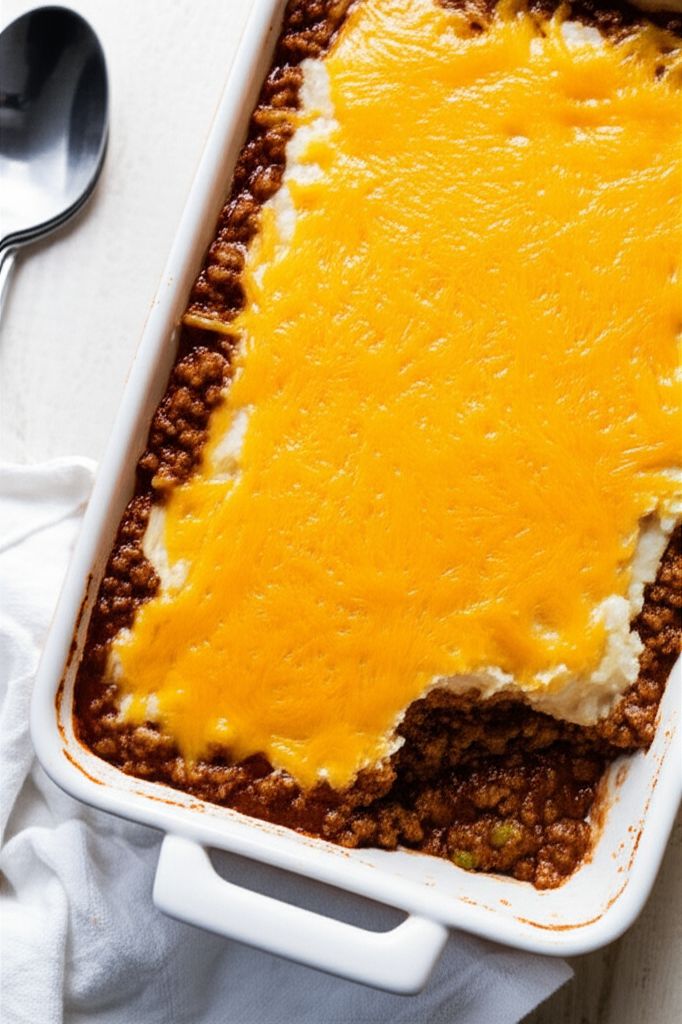 Cheesy Beef and Bean Bake