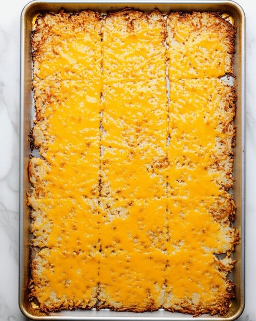 Cheesy Sheet Pan Hash Browns
