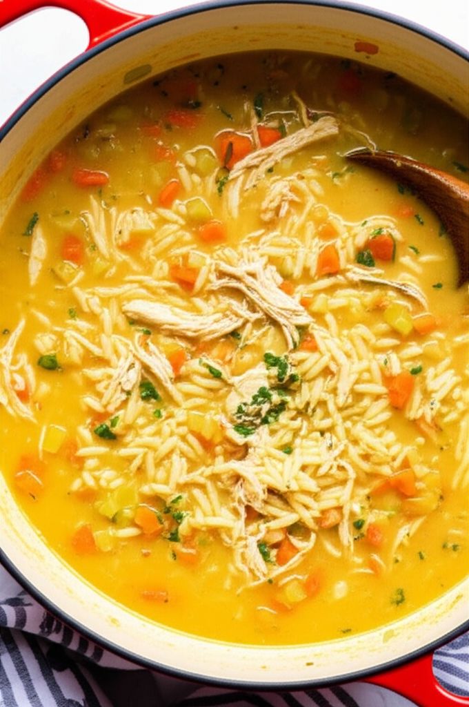 Chicken Soup with Orzo and Turmeric