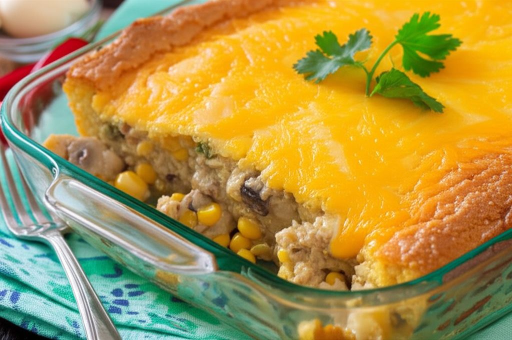 Chicken Suiza Cornbread Bake
