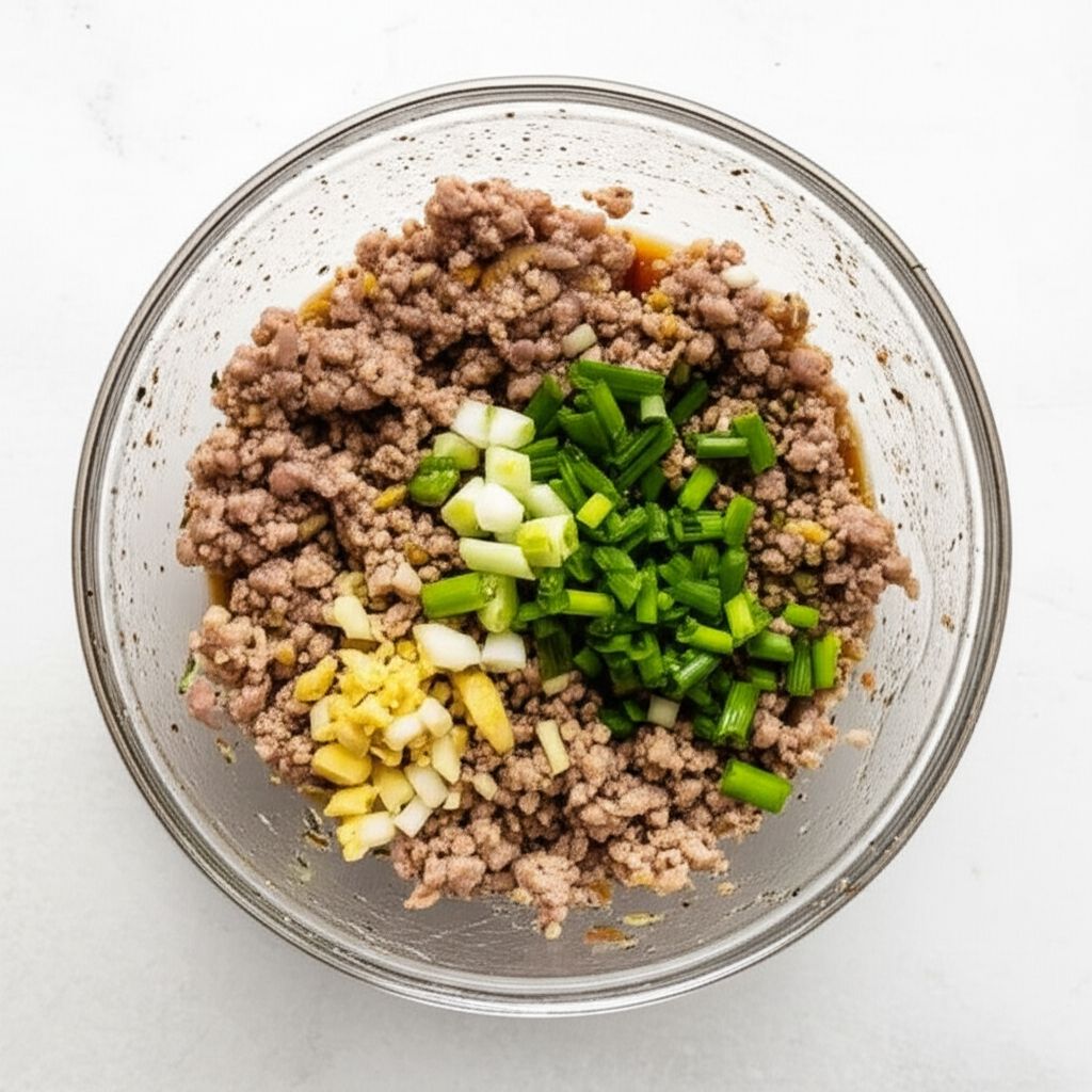 Chinese Steamed Buns with Meat Filling