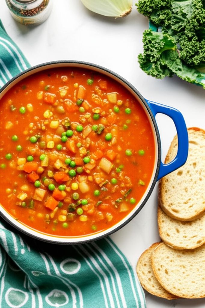 Chunky Vegetarian Vegetable Soup (Fast and Easy)