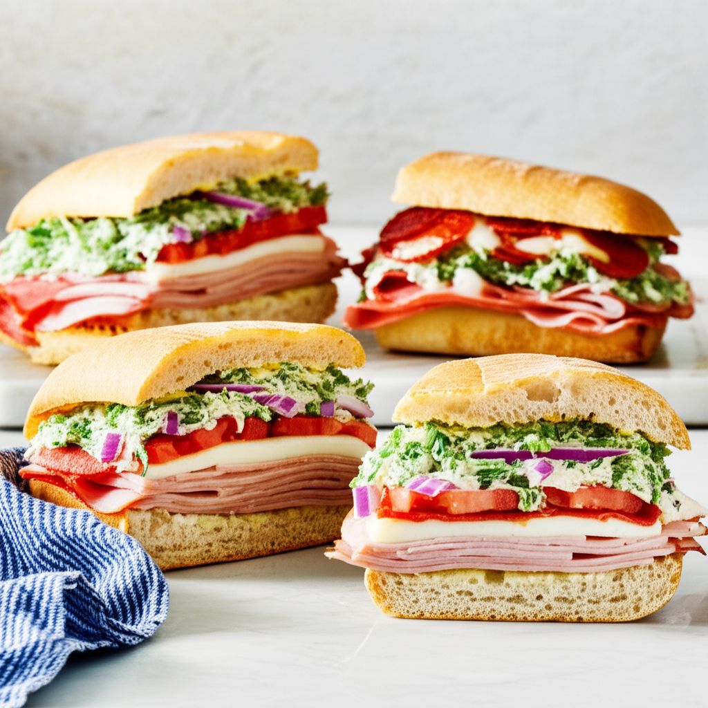 Ciabatta Grinder Salad Sandwich
