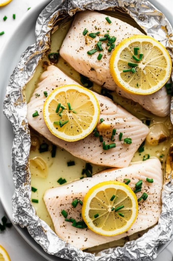 Cod with Lemon, Garlic, and Chives