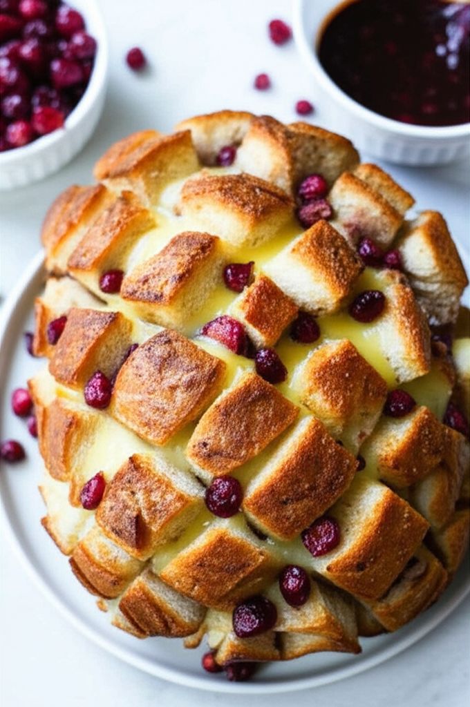 Cranberry Brie Pull Apart Bread