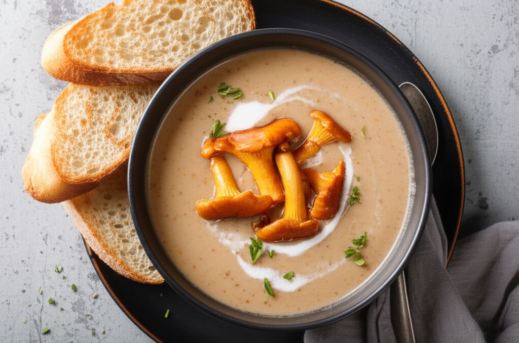 Creamy Chanterelle Mushroom Soup