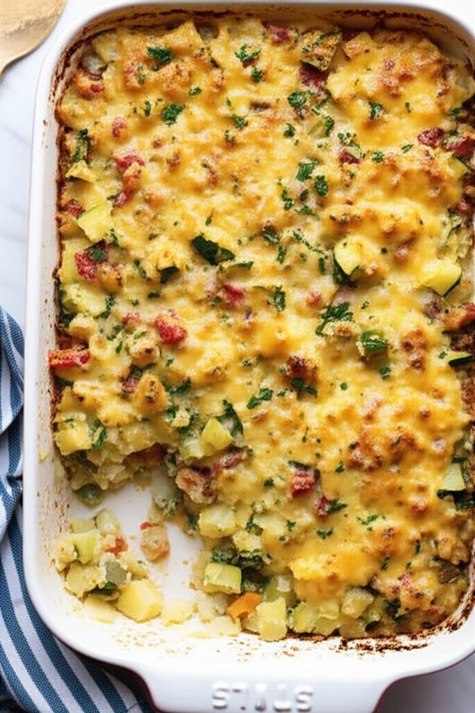 Diced Potato Casserole with Vegetables