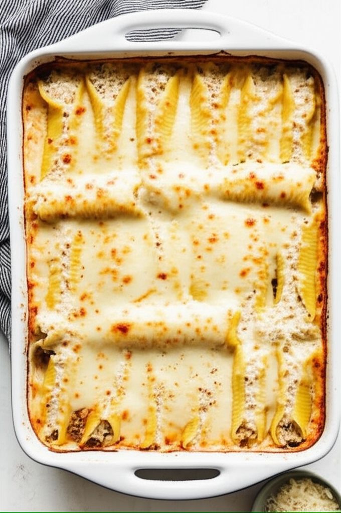 Easy Chicken Stuffed Manicotti