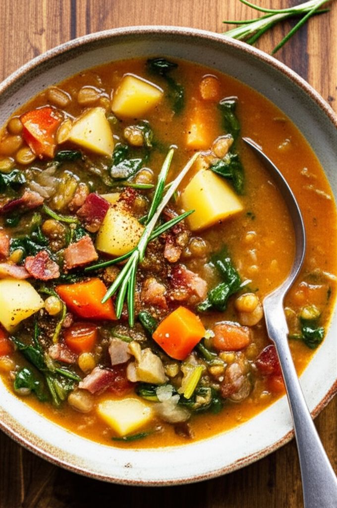 Easy Spinach Lentil Soup