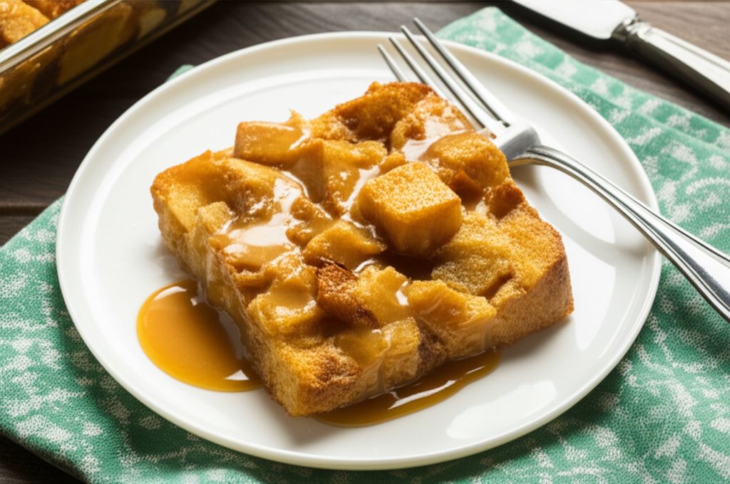 Eggnog Bread Pudding with Coquito Sauce