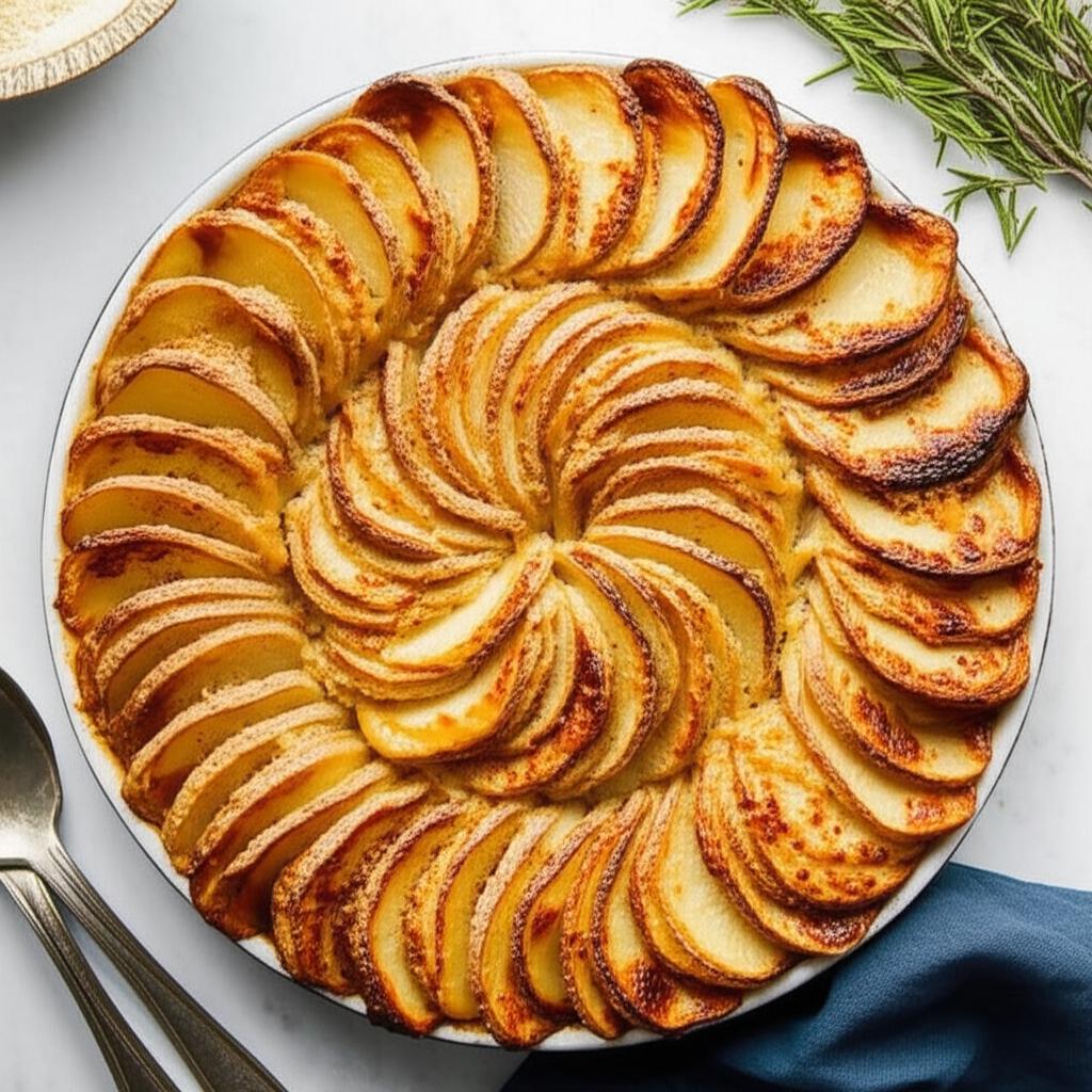 Fancy Crusted Rosemary Scalloped Potatoes