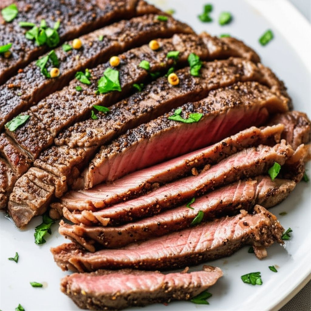 Flat Iron Steak with Balsamic Reduction