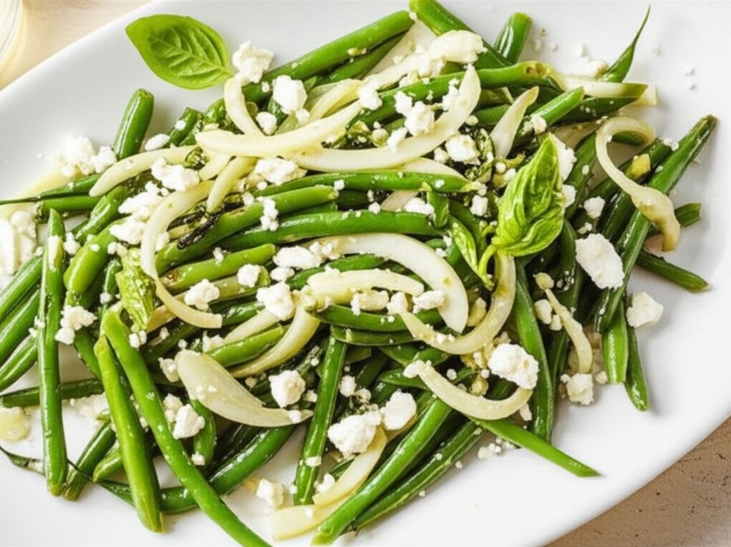 Fresh Green Beans, Fennel, and Feta Cheese