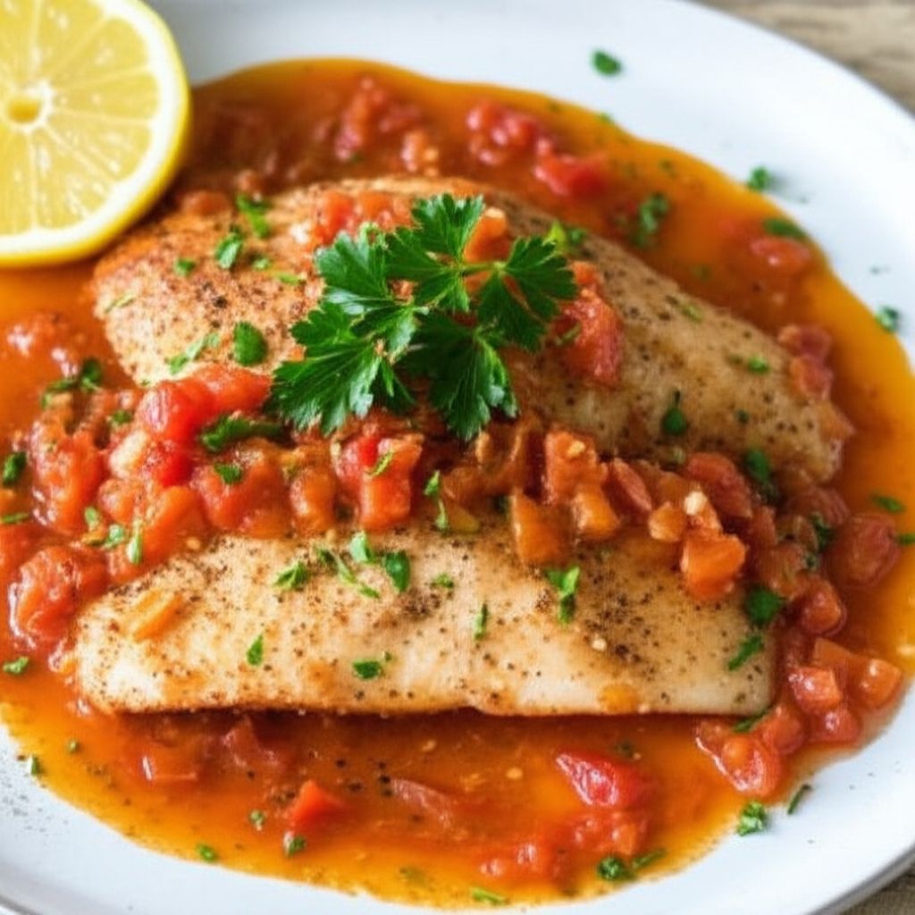 Garlic and Tomato Tilapia