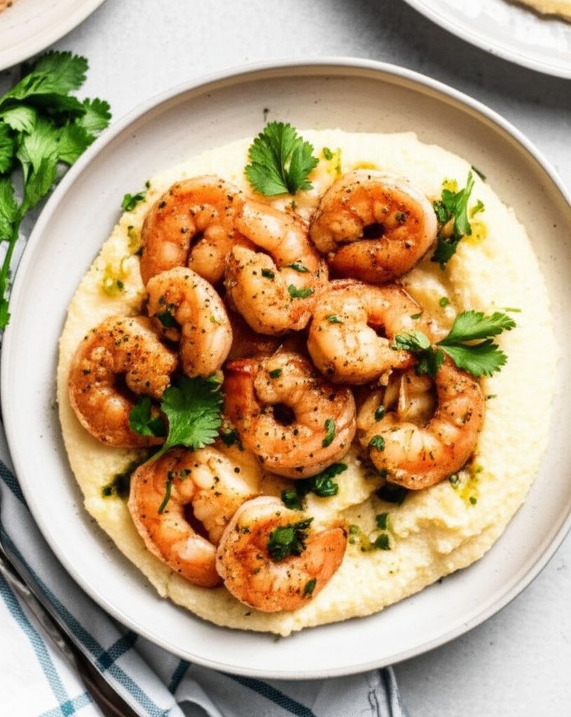 Garlic Shrimp and Cheesy Grits