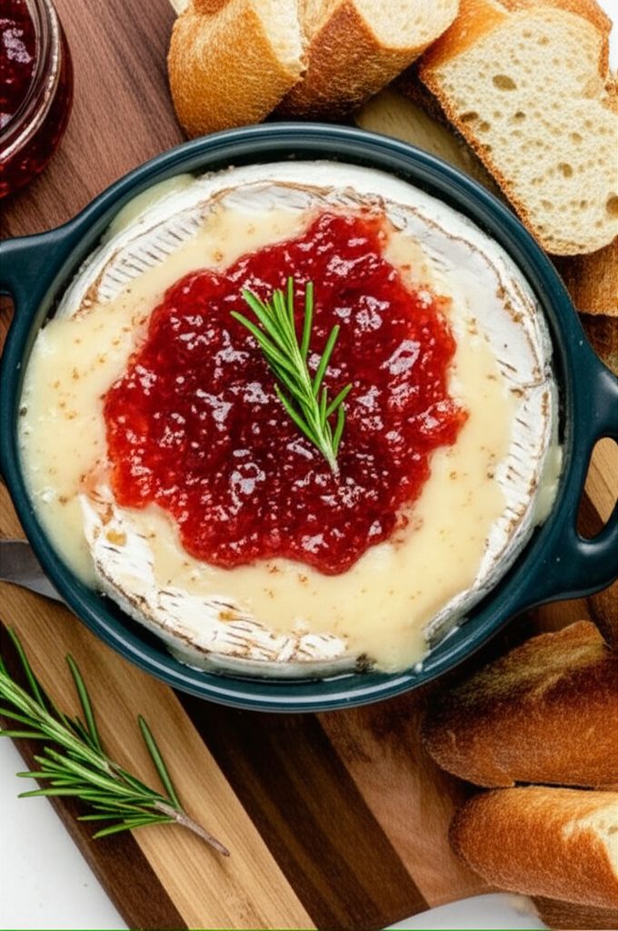 Garlicky Baked Brie