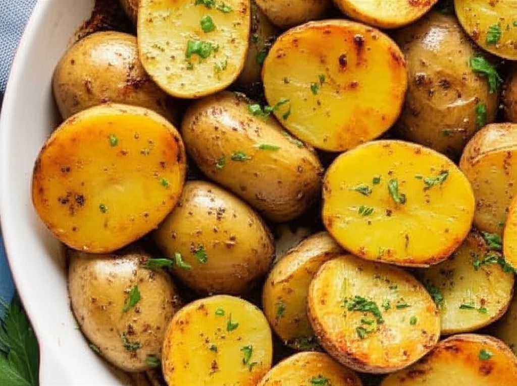 Greek Garlic-Lemon Potatoes Recipe