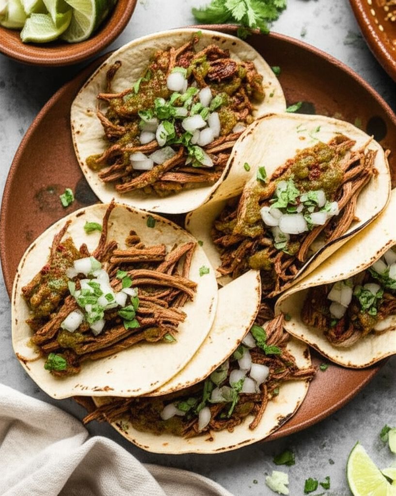 Green Chile Beef Tacos