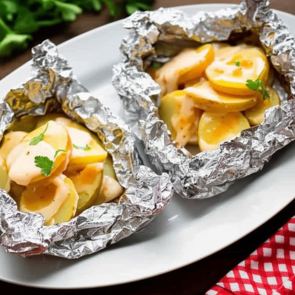 Grilled Onions and Potatoes