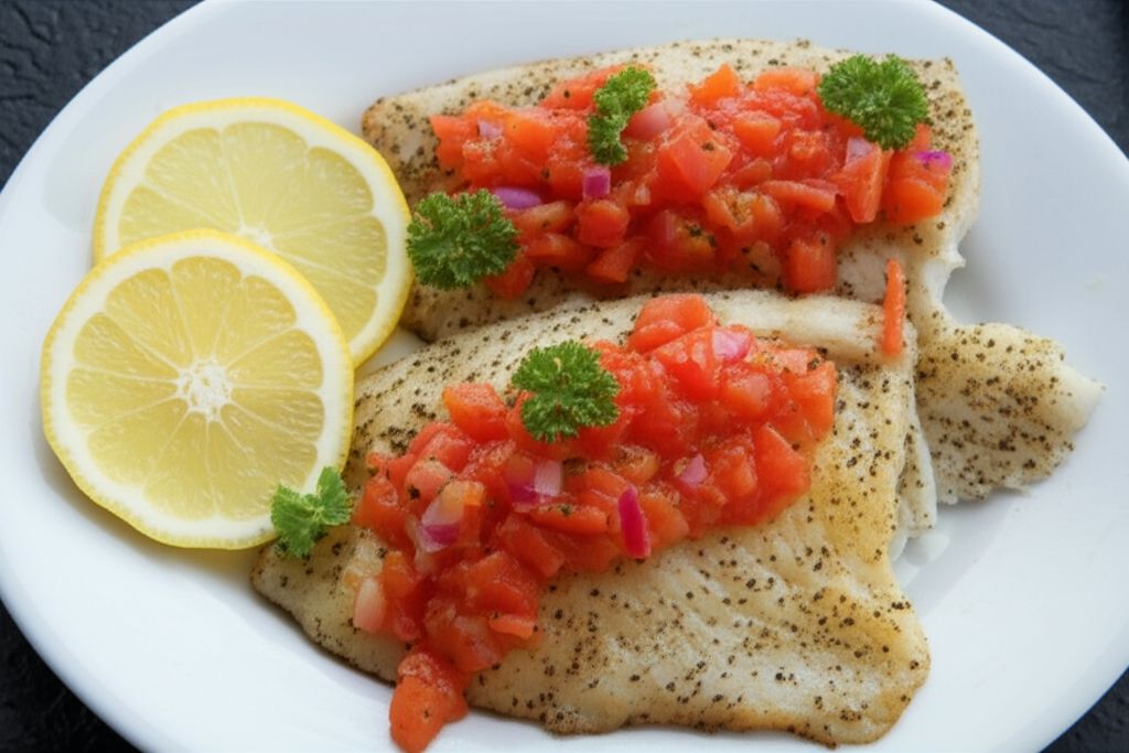 Grilled Tilapia with Tomato-Olive Tapenade