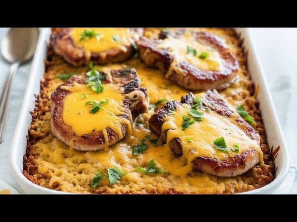 Hash Brown and Pork Chop Casserole