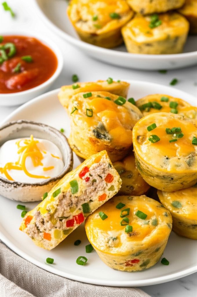 High-Protein Chicken Taco Egg Mini Muffins