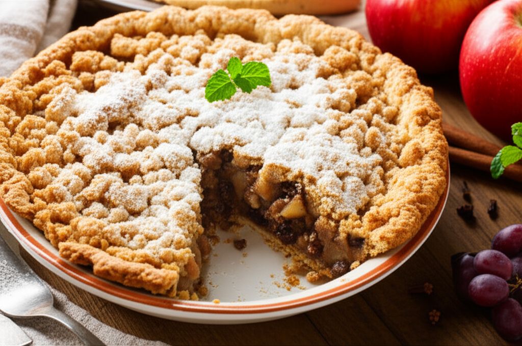 Homemade Mince Pie with Crumbly Topping