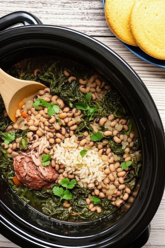 Hoppin' John With Greens - Slow Cooker Recipe