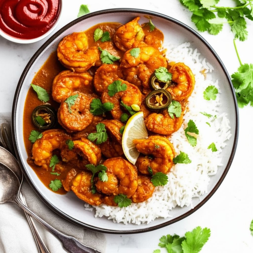 Indian Stir-Fried Shrimp in Cream Sauce (Bhagari Jhinga)