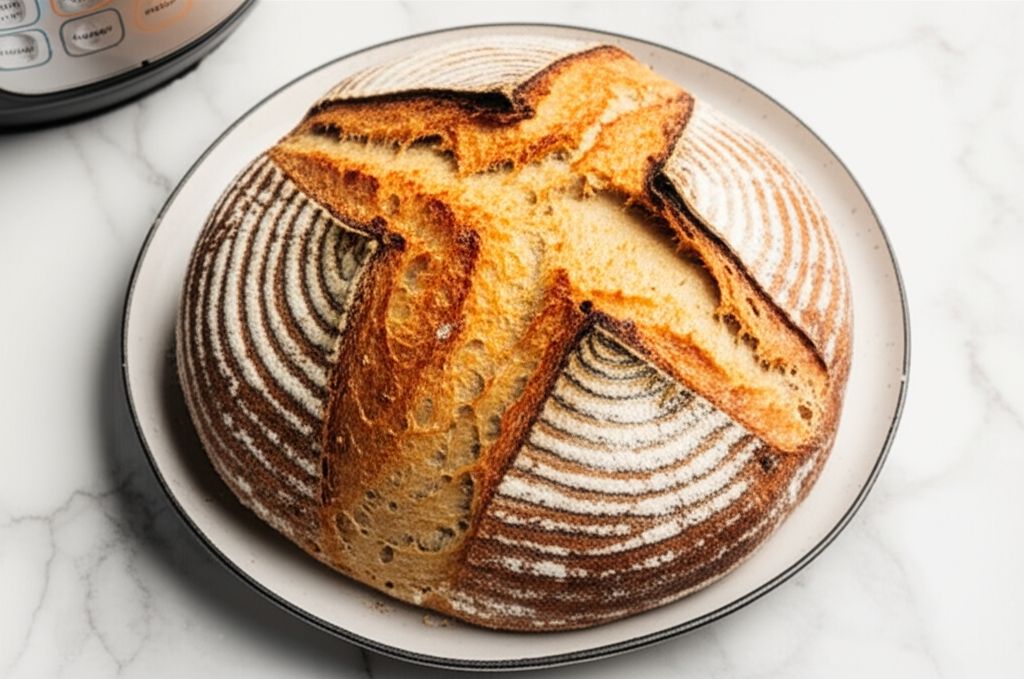 Instant Pot Crusty No-Knead Bread