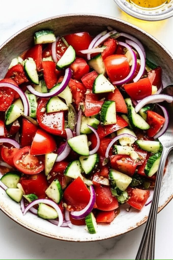 Italian Tomato Cucumber Salad